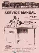 Feeler-Feeler Model FHR-68, Lathe Chucking Machine, Service Manual-FHR-68-01
